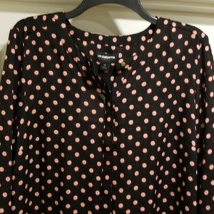 3/4 Sleeve Black Blouse
